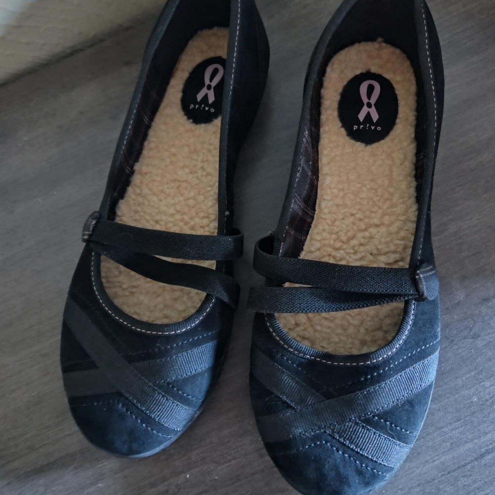 Privo By Clarks Women's Black Ballet Flats